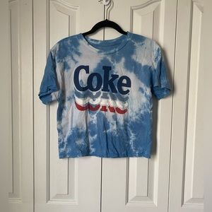 COCA COLA CROP TIE DYE TSHIRT -SMALL
